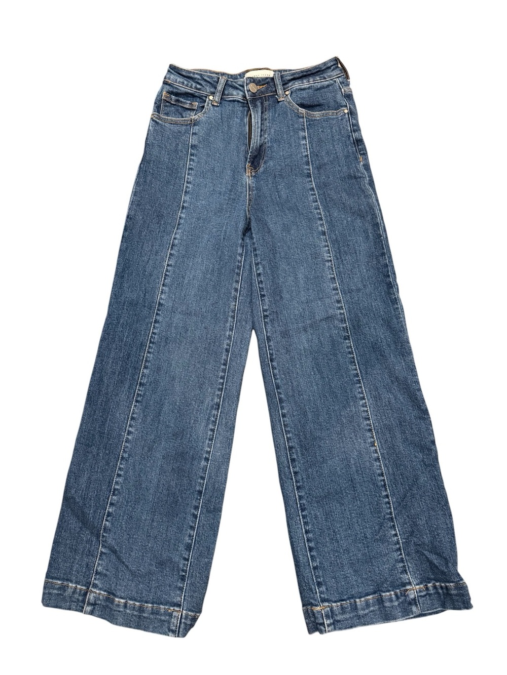 High-Rise Wide Leg Blue Denim Jeans for Women